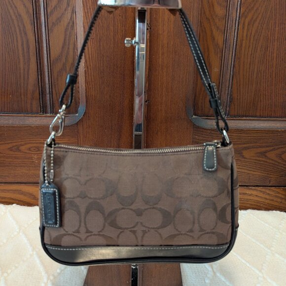 Coach 6094 vintage y2k signature brown semi Hampton mini bag - Picture 1 of 11